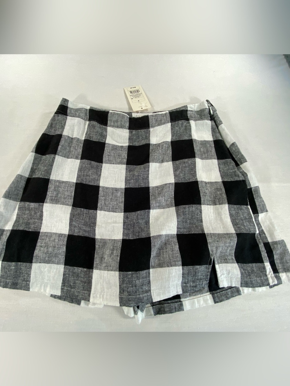 NWT Black White Ladies sz 6 Gingham Skort skirt shorts - A New Day -